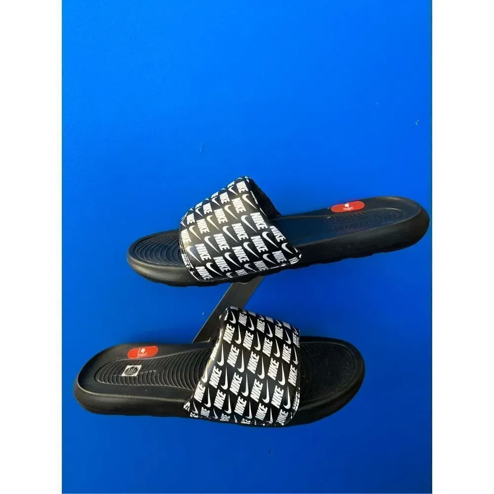 Nike Men's Victori One Slide Print 'Repeat Logo - Black' CN9678-006 Size 13